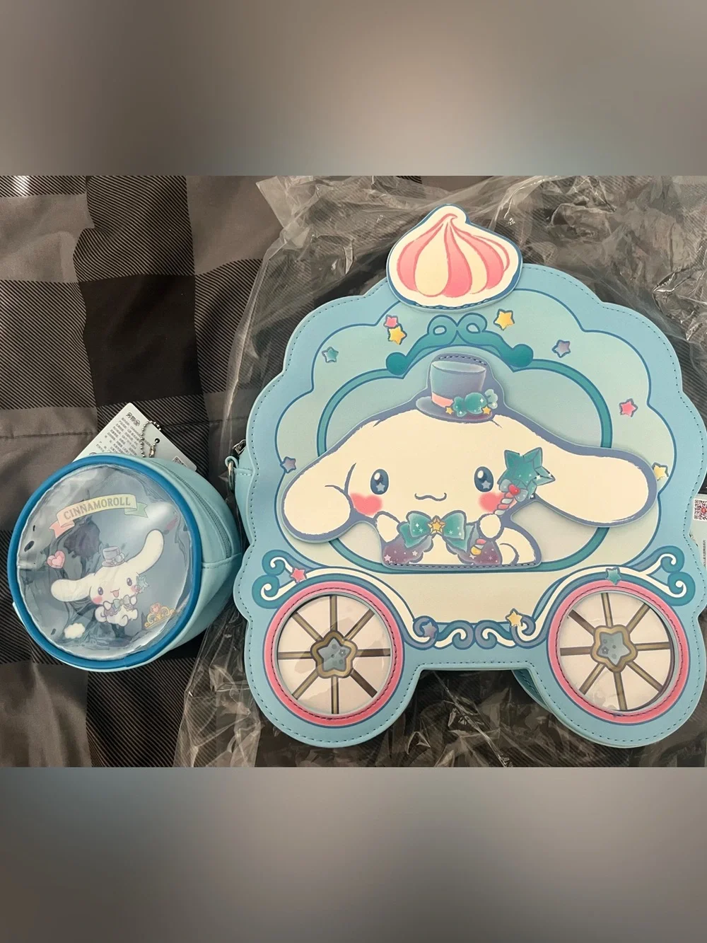 Sanrio Cinnamoroll Purse with Matching Pouch - Picture 1 of 6